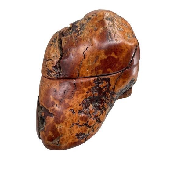 Other - Vintage Burl Wood Jewelry Trinket Box Live Edge